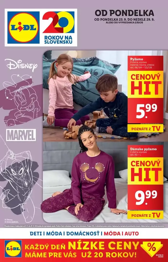 Leták: Platný od pondelka 23. 09. 2024 od 23. septembra do 29. septembra 2024 - Prehľad Stránky 61