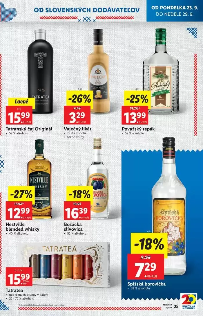 Leták: Platný od pondelka 23. 09. 2024 od 23. septembra do 29. septembra 2024 - Prehľad Stránky 43