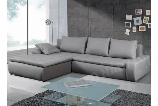 Rohová sedacia súprava Galileo, šedá látka