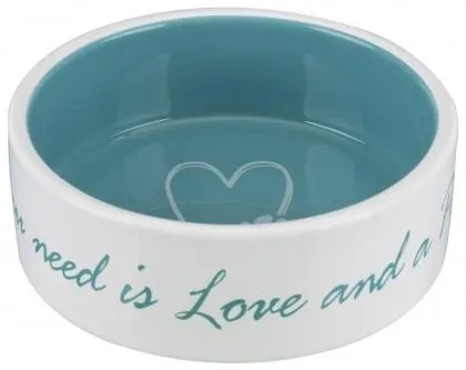 Miska keramická Pets Home 1,4 l 20 cm krémová/svetlomodrá