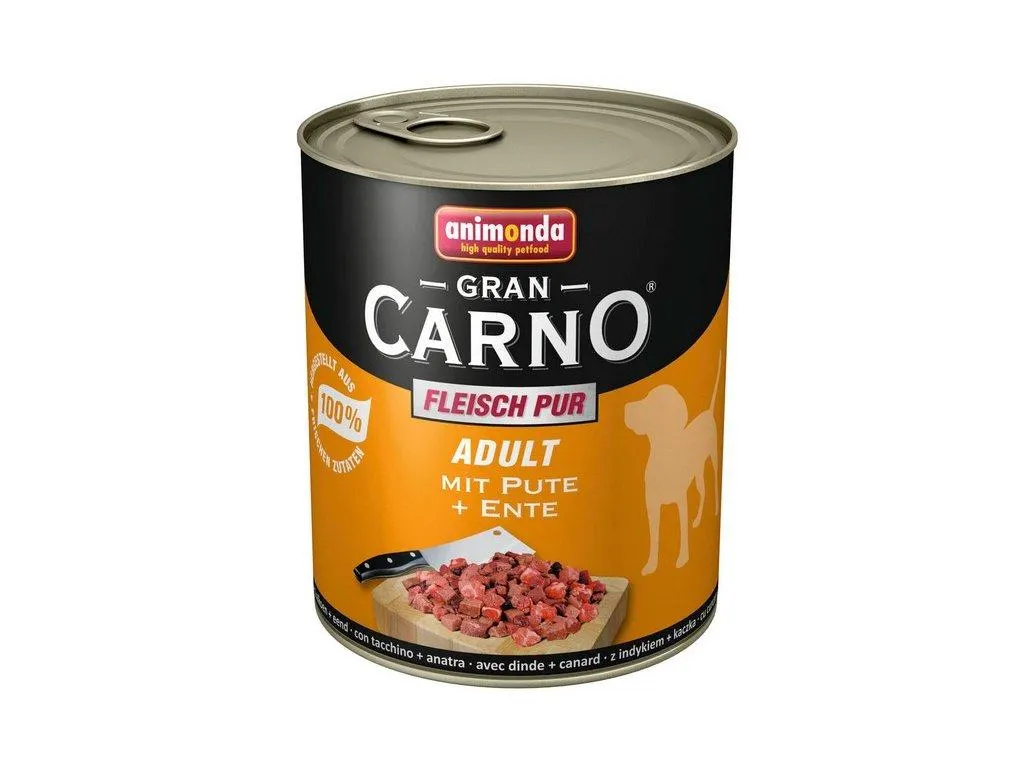 Animonda GranCarno Adult konzerva pro psy hovězí + kachní srdce 400 g