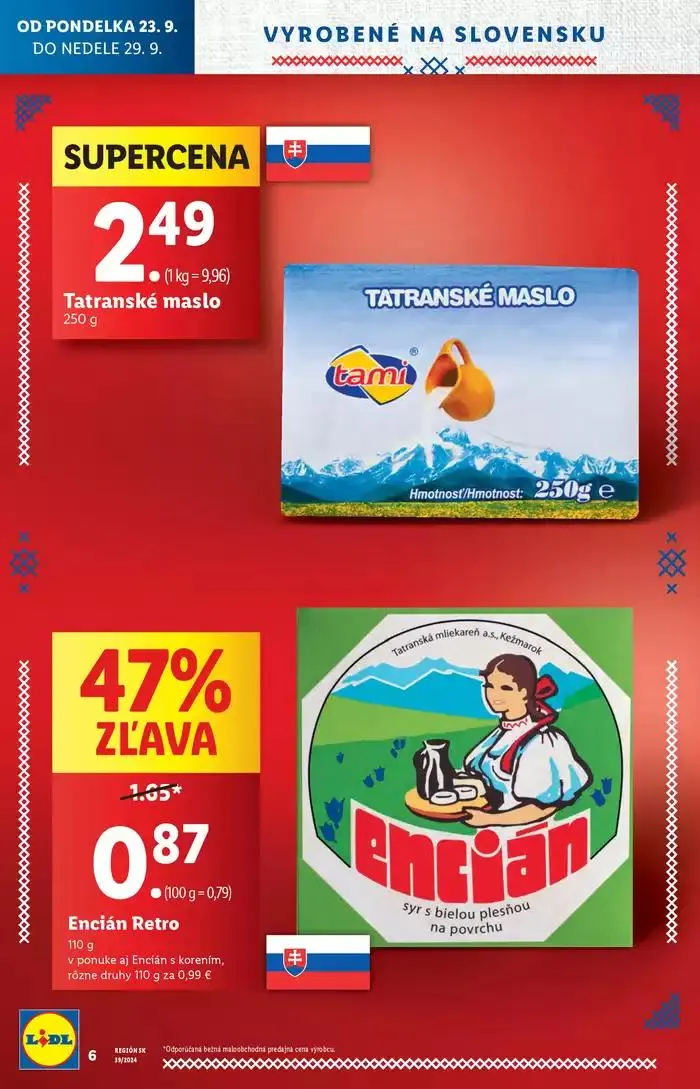 Leták: Platný od pondelka 23. 09. 2024 od 23. septembra do 29. septembra 2024 - Prehľad Stránky 8