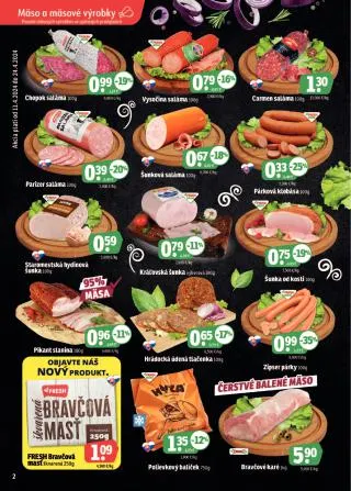 Leták: Fresh leták - Východné Slovensko od 11. apríla do 24. apríla 2024 - Prehľad Stránky 2