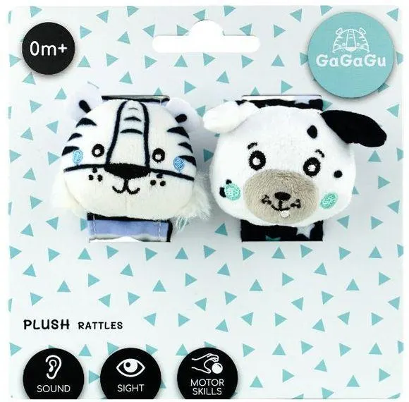 TM Toys GAGAGU 9783 Plyšová hrkálka Tiger a šteňa