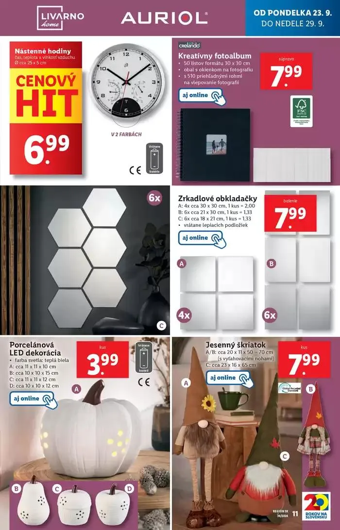 Leták: Platný od pondelka 23. 09. 2024 od 23. septembra do 29. septembra 2024 - Prehľad Stránky 71