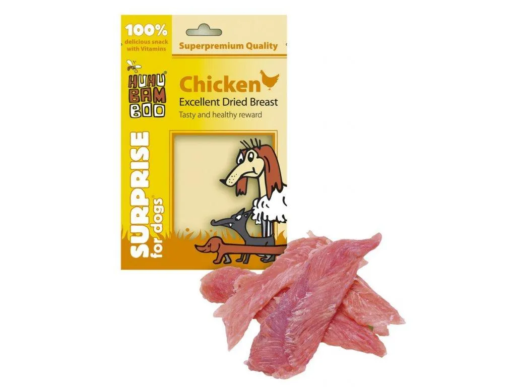 Huhubamboo Excellent - Sušené kuracie prsia 75 g