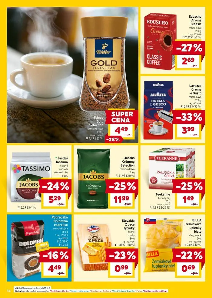 Leták: Leták Billa od 28. augusta do 3. septembra 2024 - Prehľad Stránky 14