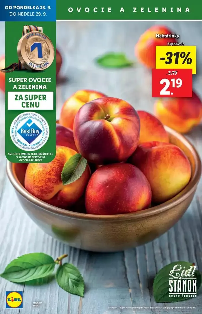 Leták: Platný od pondelka 23. 09. 2024 od 23. septembra do 29. septembra 2024 - Prehľad Stránky 18