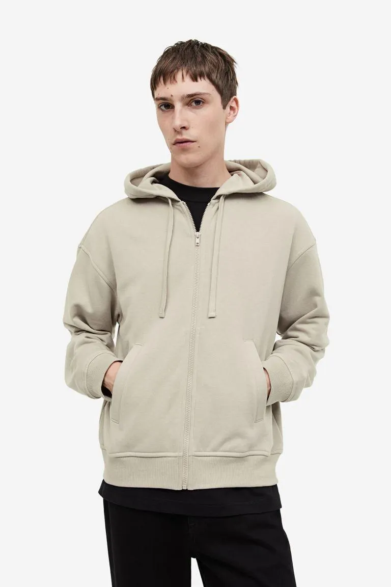 Mikina s kapucňou a zipsom Loose Fit