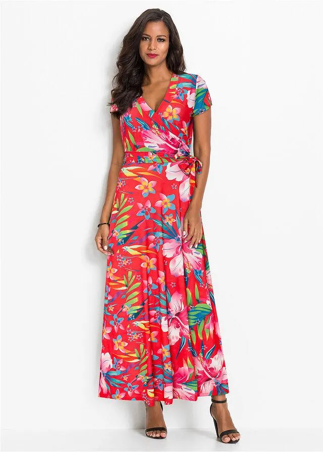 Maxi šaty v zavinovacom vzhľade