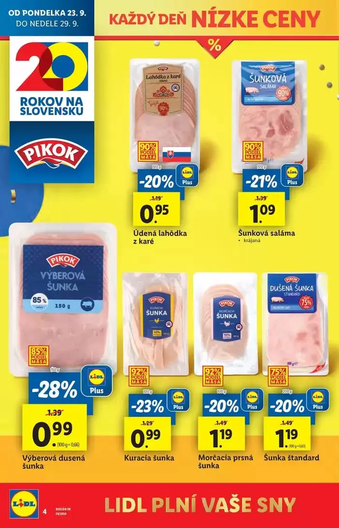 Leták: Platný od pondelka 23. 09. 2024 od 23. septembra do 29. septembra 2024 - Prehľad Stránky 6