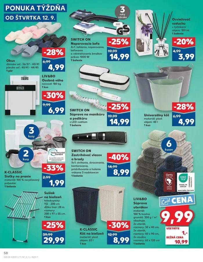 Leták: Exkluzívne výhodné ponuky od 12. septembra do 18. septembra 2024 - Prehľad Stránky 58