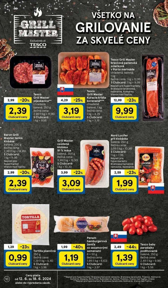 Leták: Tesco hypermarketi  od 14. júna do 18. júna 2024 - Prehľad Stránky 10