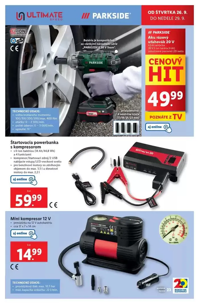 Leták: Platný od pondelka 23. 09. 2024 od 23. septembra do 29. septembra 2024 - Prehľad Stránky 85