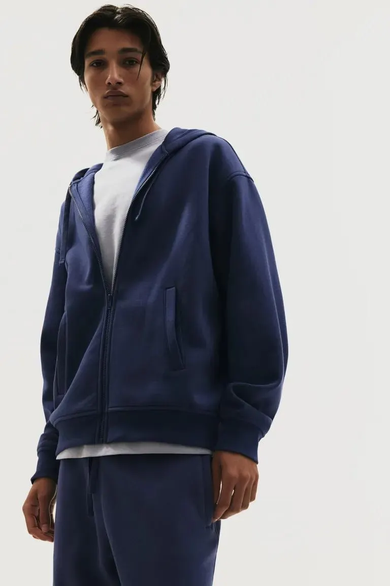 Ζακέτα φούτερ Loose Fit με κουκούλα