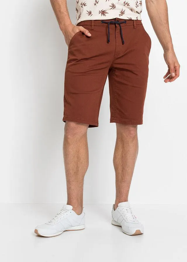 Chino bermudy Regular Fit, z bio bavlny, rovné
