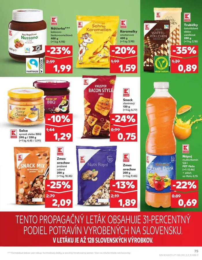 Leták: Exkluzívne výhodné ponuky od 12. septembra do 18. septembra 2024 - Prehľad Stránky 75