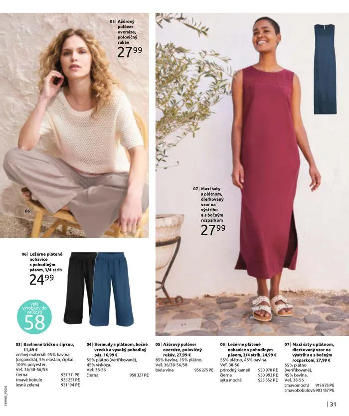 Leták: BonPrix Dovolenka VolÁ od 14. mája do 13. augusta 2024 - Prehľad Stránky 33