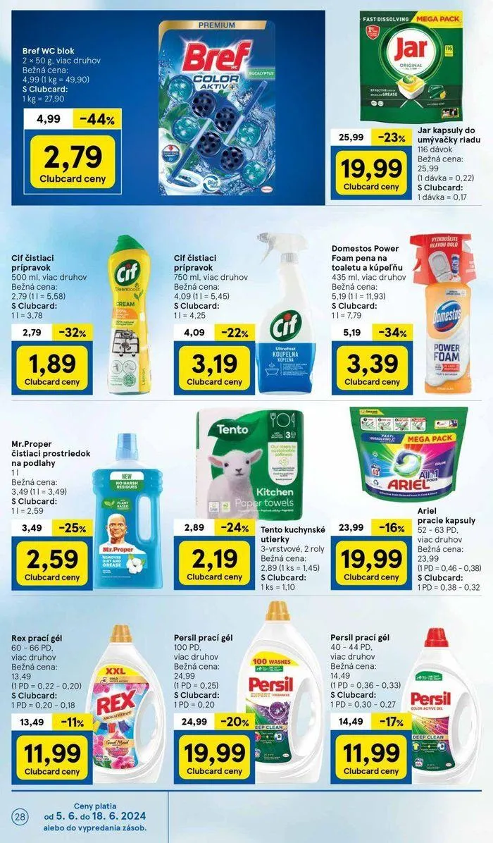 Leták: Tesco hypermarketi  od 14. júna do 18. júna 2024 - Prehľad Stránky 28