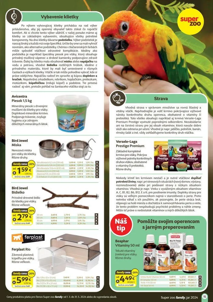 Leták: Super zoo family Jar 2024  od 13. marca do 31. mája 2024 - Prehľad Stránky 15