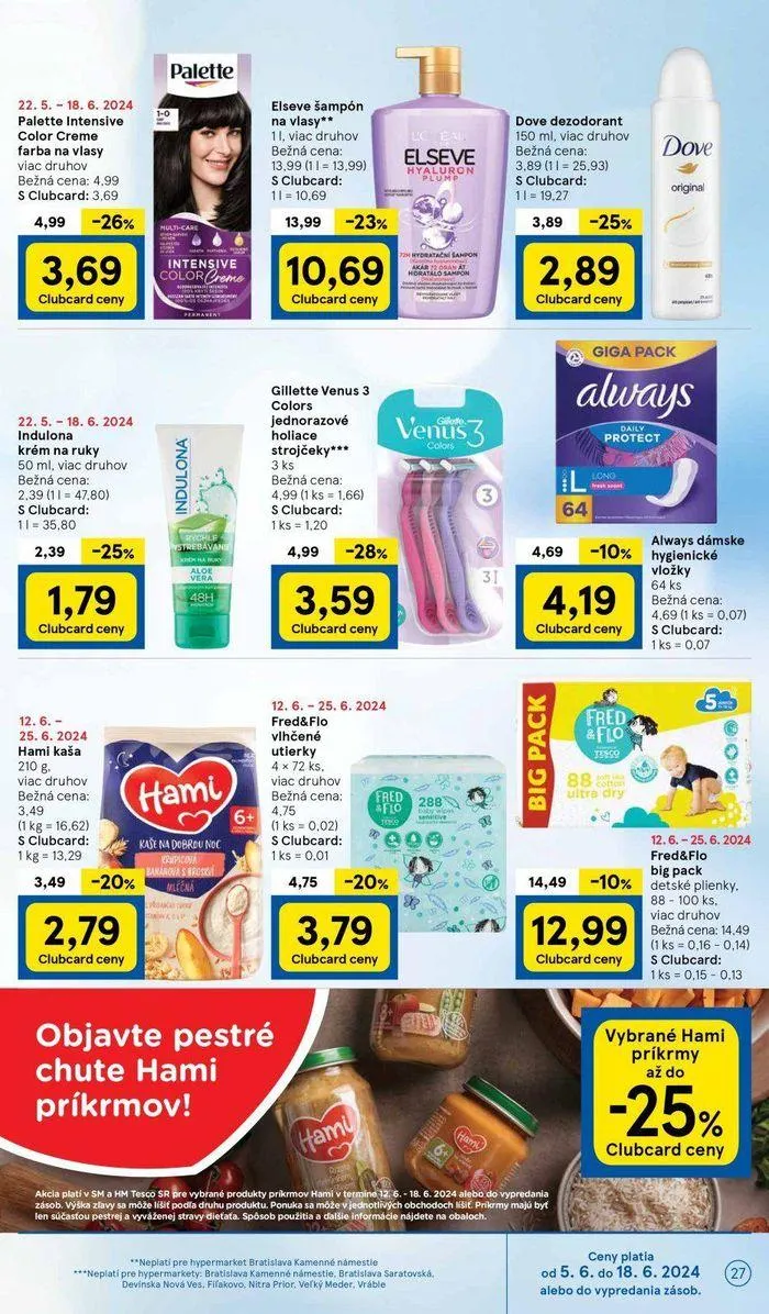 Leták: Tesco hypermarketi  od 14. júna do 18. júna 2024 - Prehľad Stránky 27