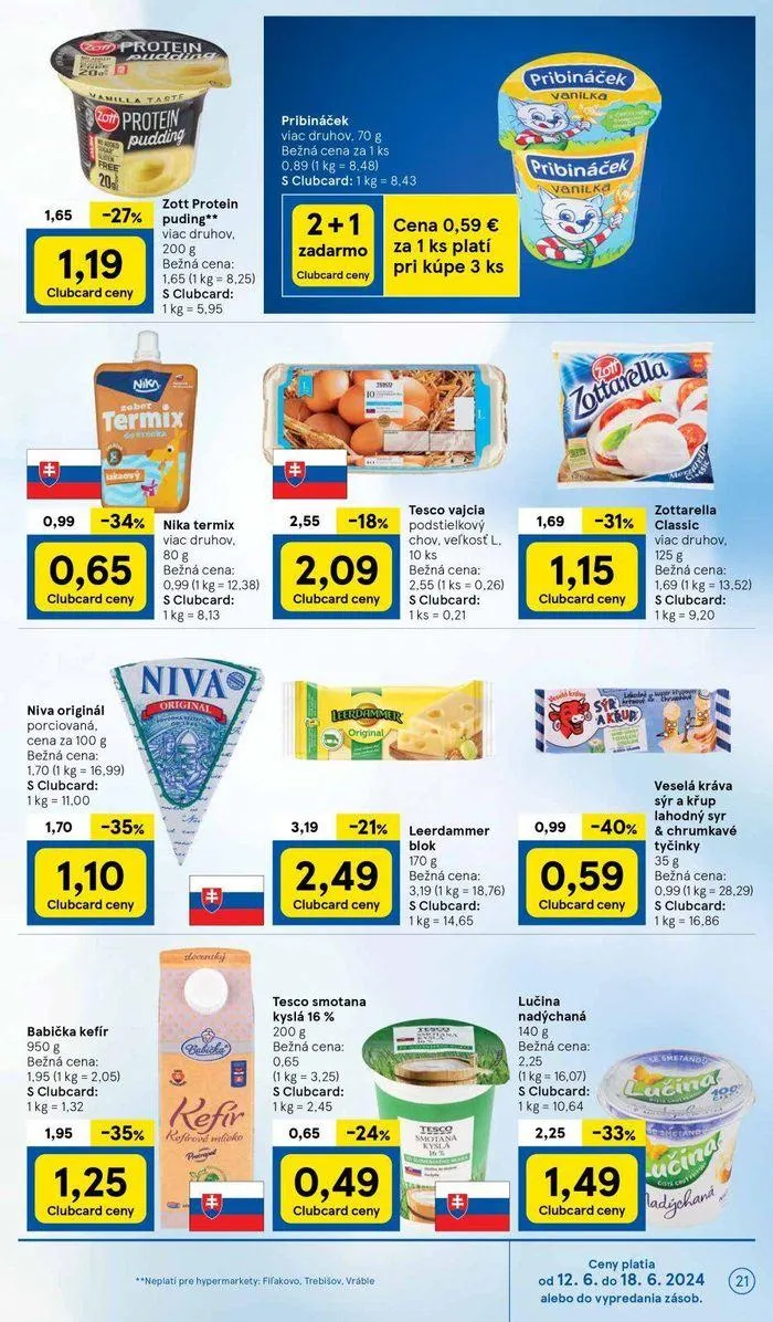 Leták: Tesco hypermarketi od 14. júna do 18. júna 2024 - Prehľad Stránky 21