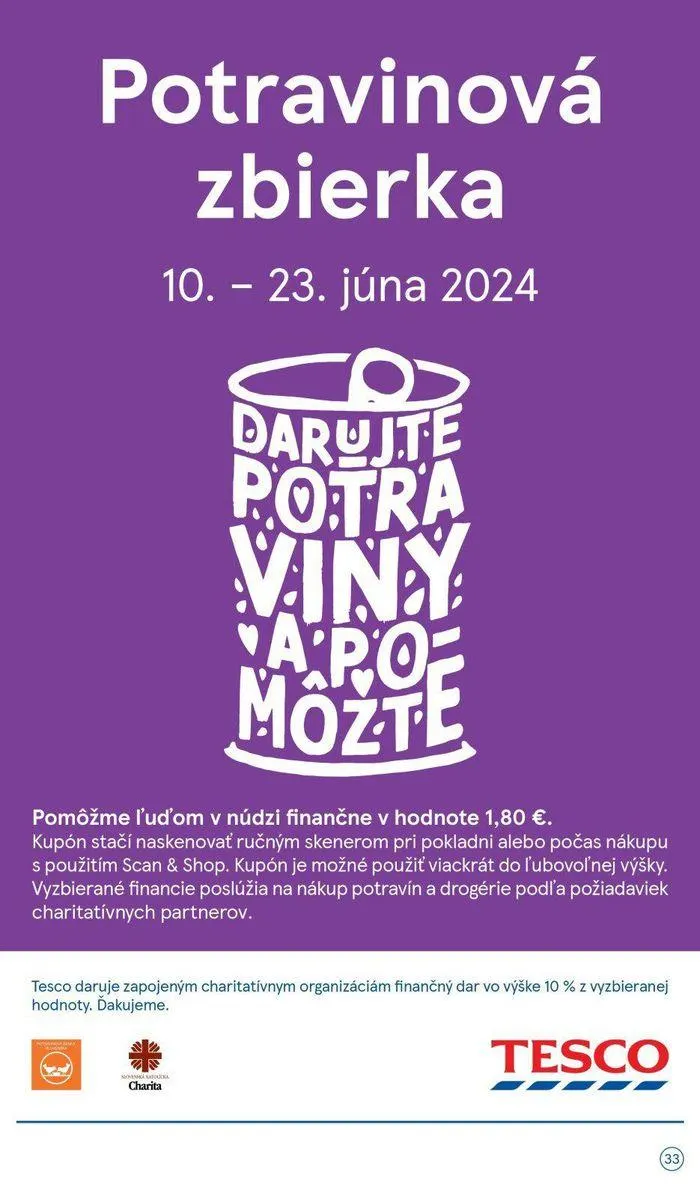 Leták: Tesco hypermarketi od 14. júna do 18. júna 2024 - Prehľad Stránky 33