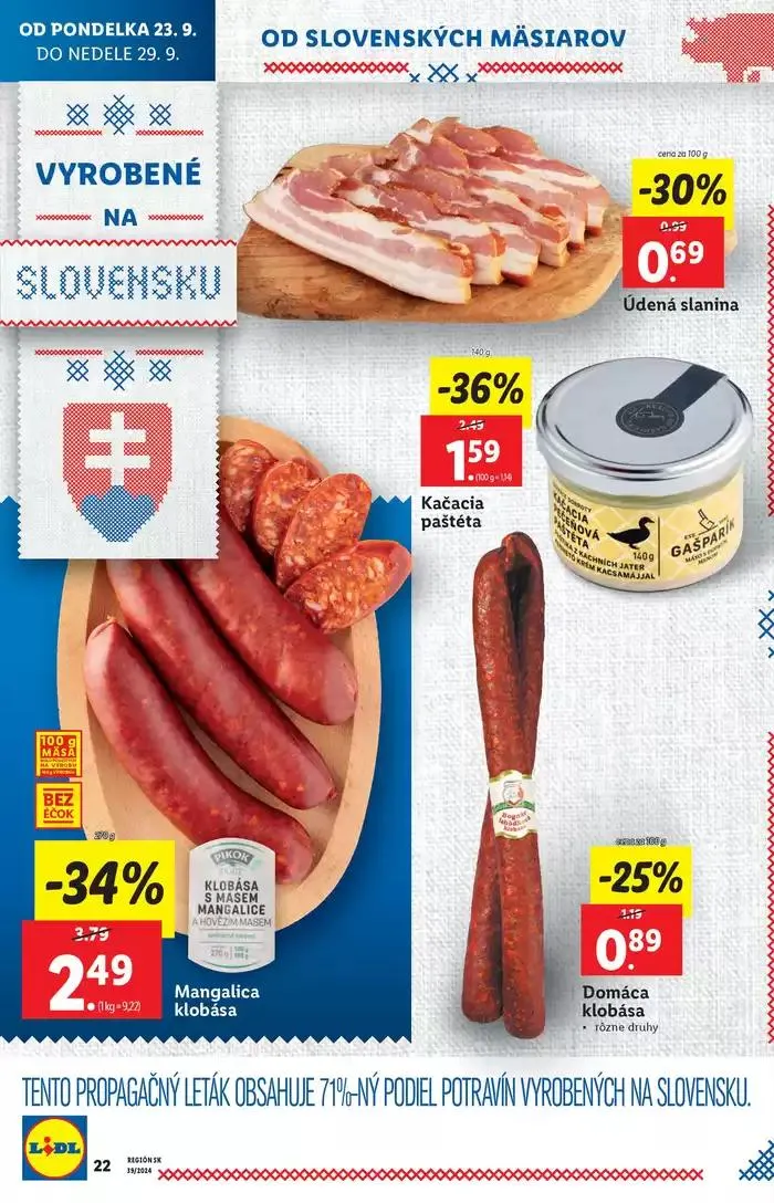 Leták: Platný od pondelka 23. 09. 2024 od 23. septembra do 29. septembra 2024 - Prehľad Stránky 30