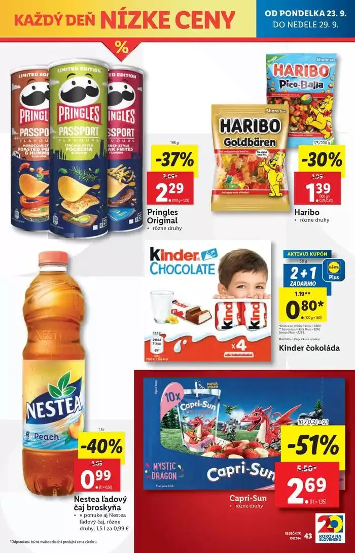 Leták: Platný od pondelka 23. 09. 2024 od 23. septembra do 29. septembra 2024 - Prehľad Stránky 51