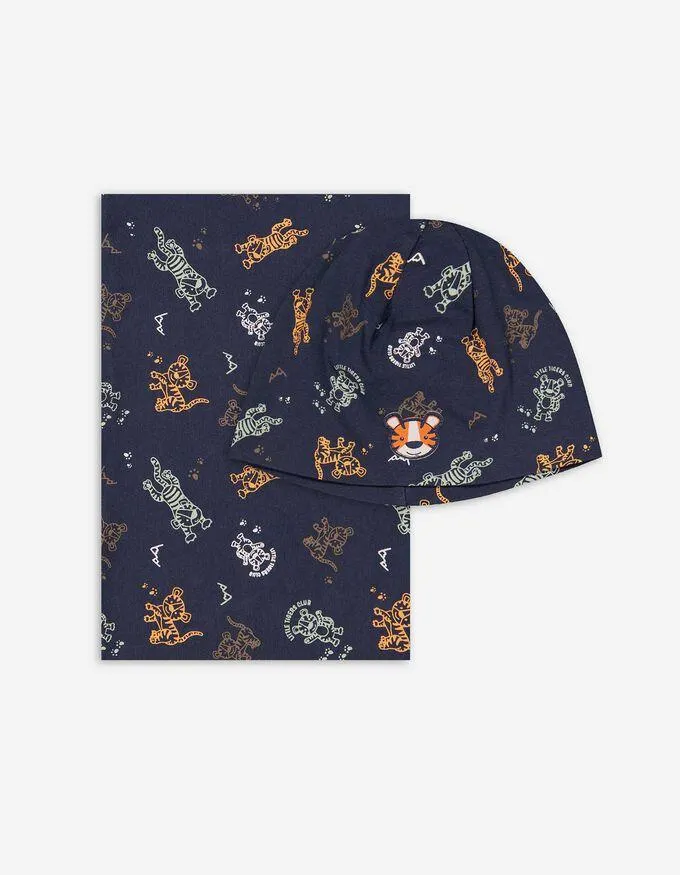 Súprava čiapky a šálu - Celoplošná potlač