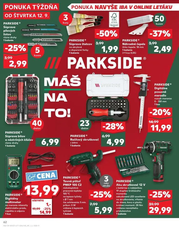 Leták: Exkluzívne výhodné ponuky od 12. septembra do 18. septembra 2024 - Prehľad Stránky 62