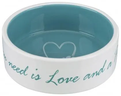 Pets Home Miska keramická 12cm krémová/sv. modrá 0,3l