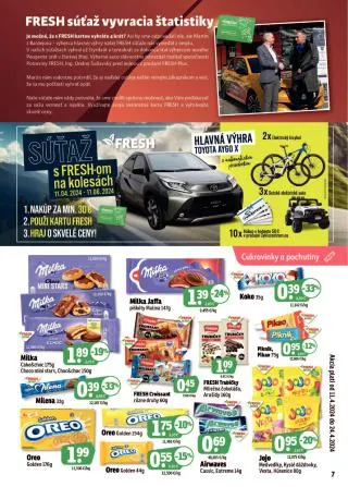 Leták: Fresh leták - Východné Slovensko od 11. apríla do 24. apríla 2024 - Prehľad Stránky 7