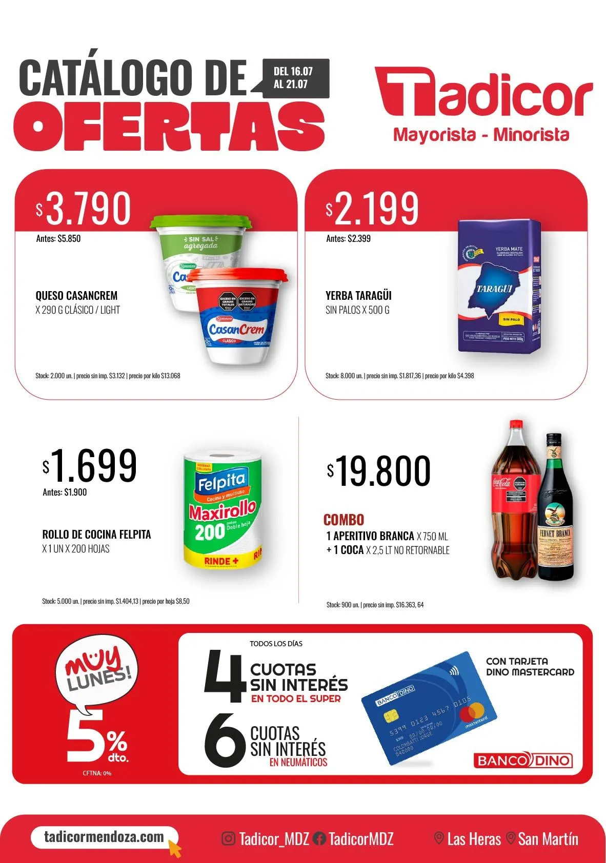 Ofertas de Supermercados Tadicor 16 de julio al 21 de julio 2026 - Página 1 del catálogo