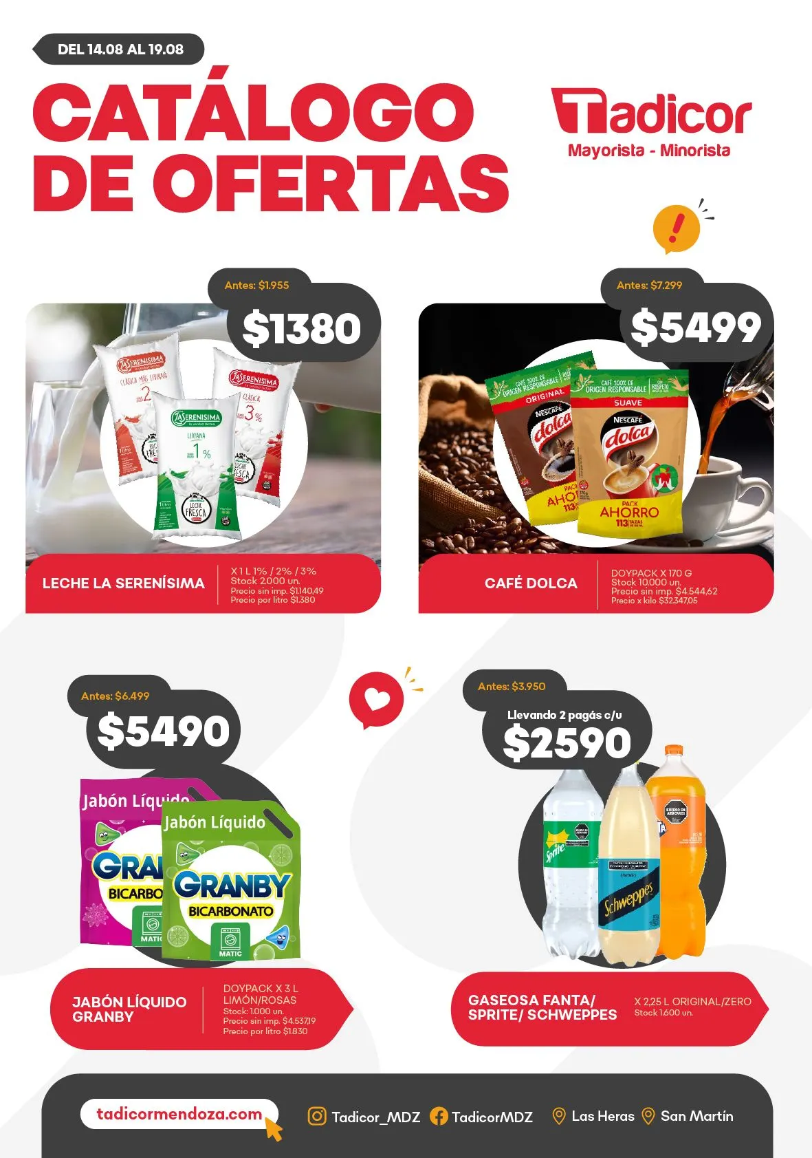 Ofertas de Ofertas Supermercados Tadicor  14 de agosto al 21 de agosto 2025 - Página  del catálogo