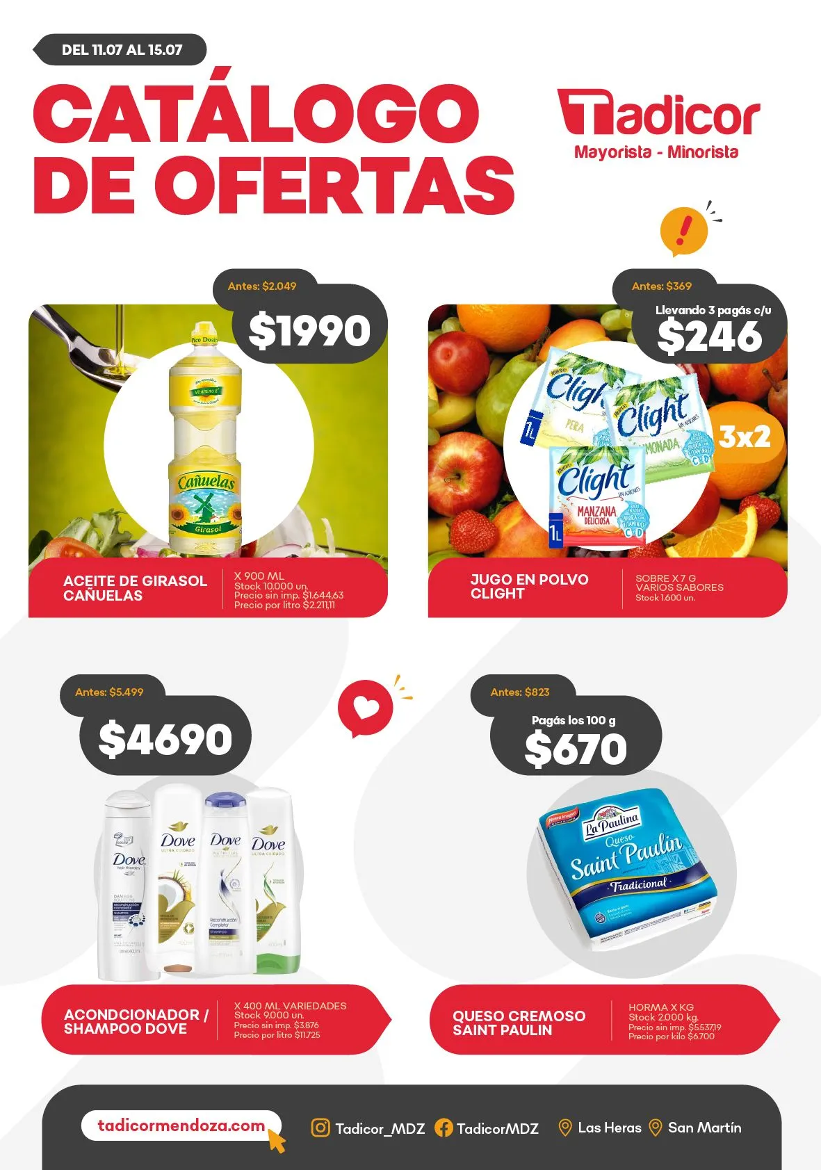 Ofertas de Supermercados Tadicor Ofertas 11 de julio al 17 de julio 2025 - Página 1 del catálogo