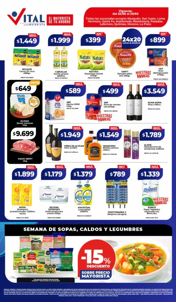 Ofertas de Ofertas Vital 23 de junio al 29 de junio 2025 - Página 1 del catálogo