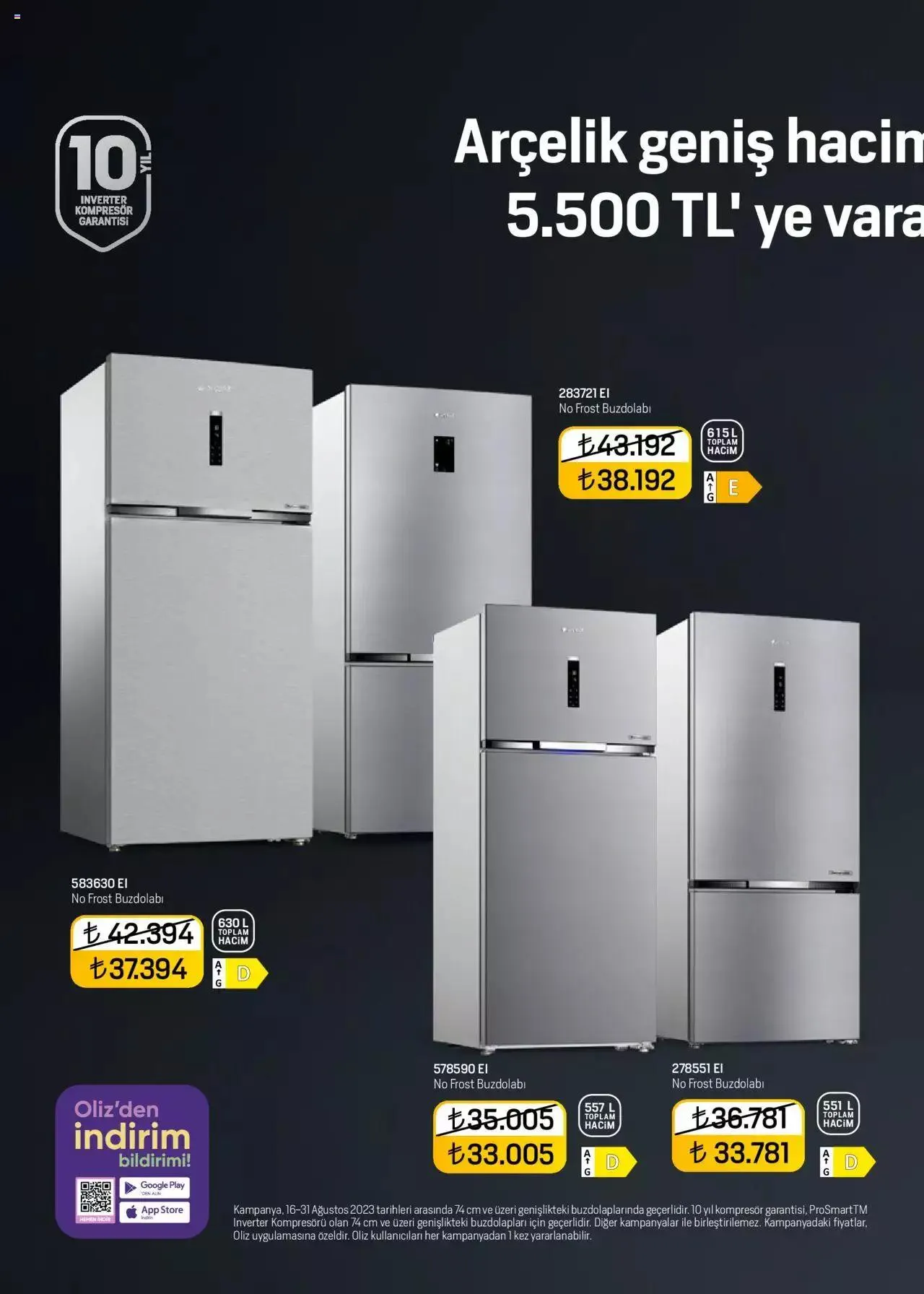 Katalog Arçelik Katalog 16 Ağustos - 31 Ağustos 2023 - aktüel Sayfa 14