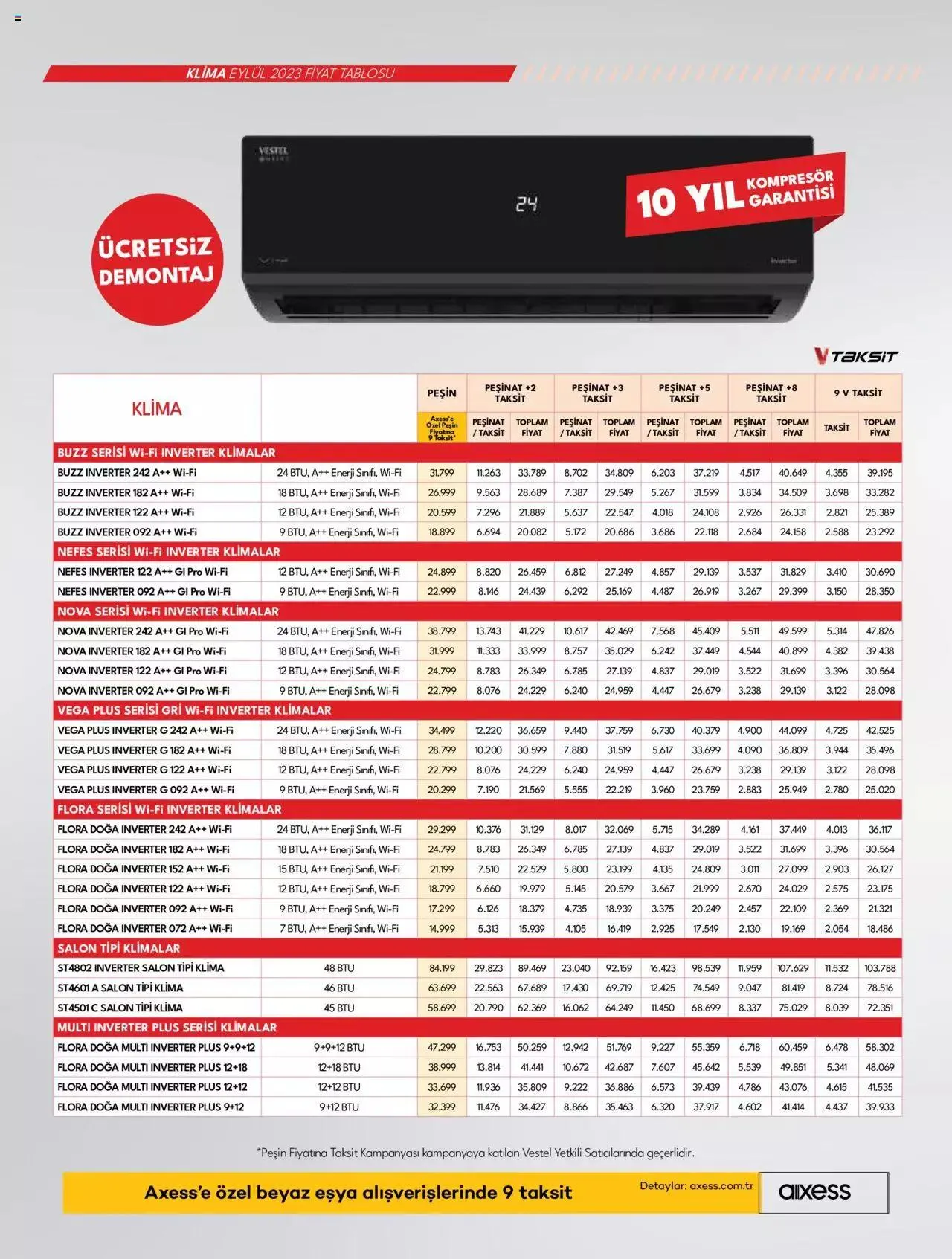Katalog Vestel - Beyaz Eşya 5 Eylül - 30 Eylül 2023 - aktüel Sayfa 18