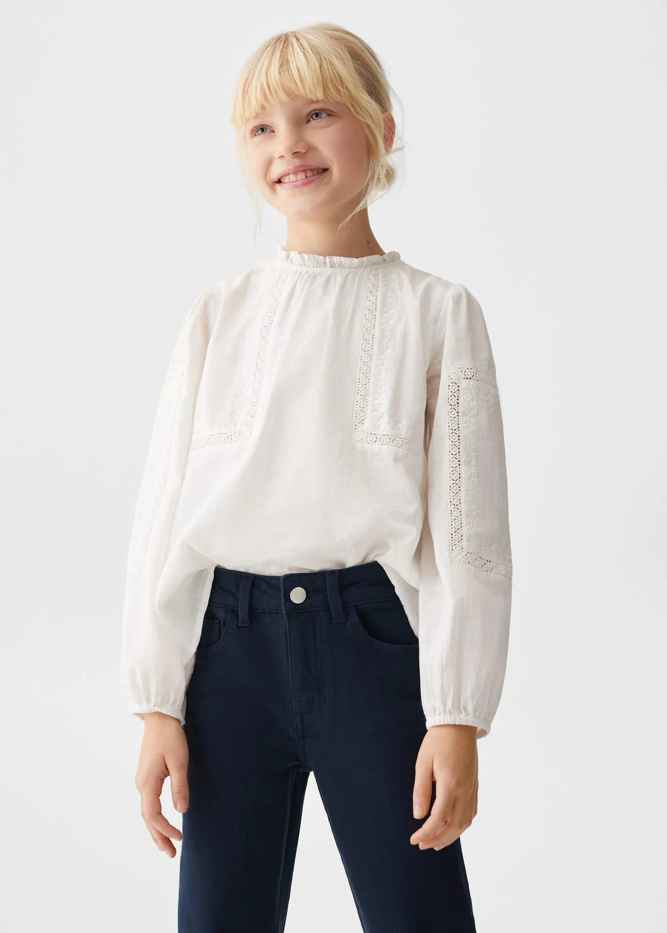 Yırtmaçlı flared jean