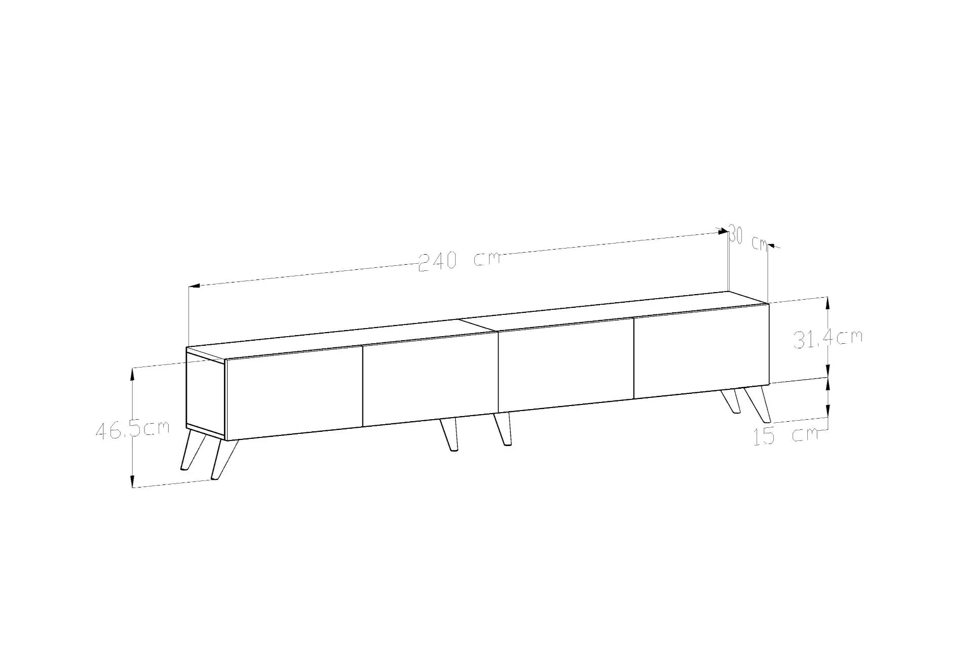 GİVAYO MİLAN TV ÜNİTESİ, BEYAZ (YB3-647)