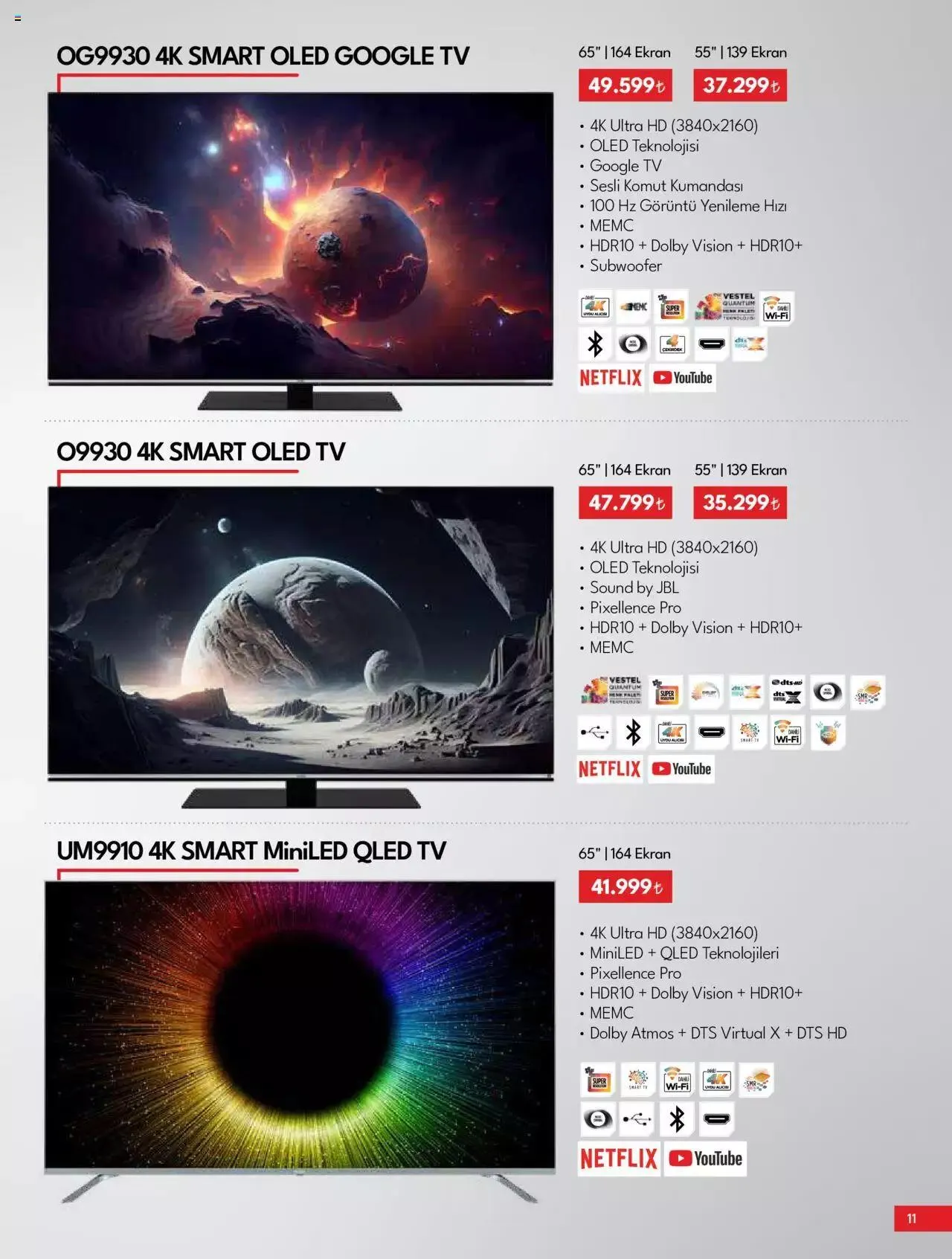 Katalog Vestel - Tüketici Elektroniği 1 Kasım - 15 Kasım 2023 - aktüel Sayfa 11