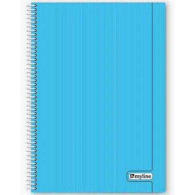 Myline Nova A4 Plastik Kapak 120 Yaprak Kareli Defter