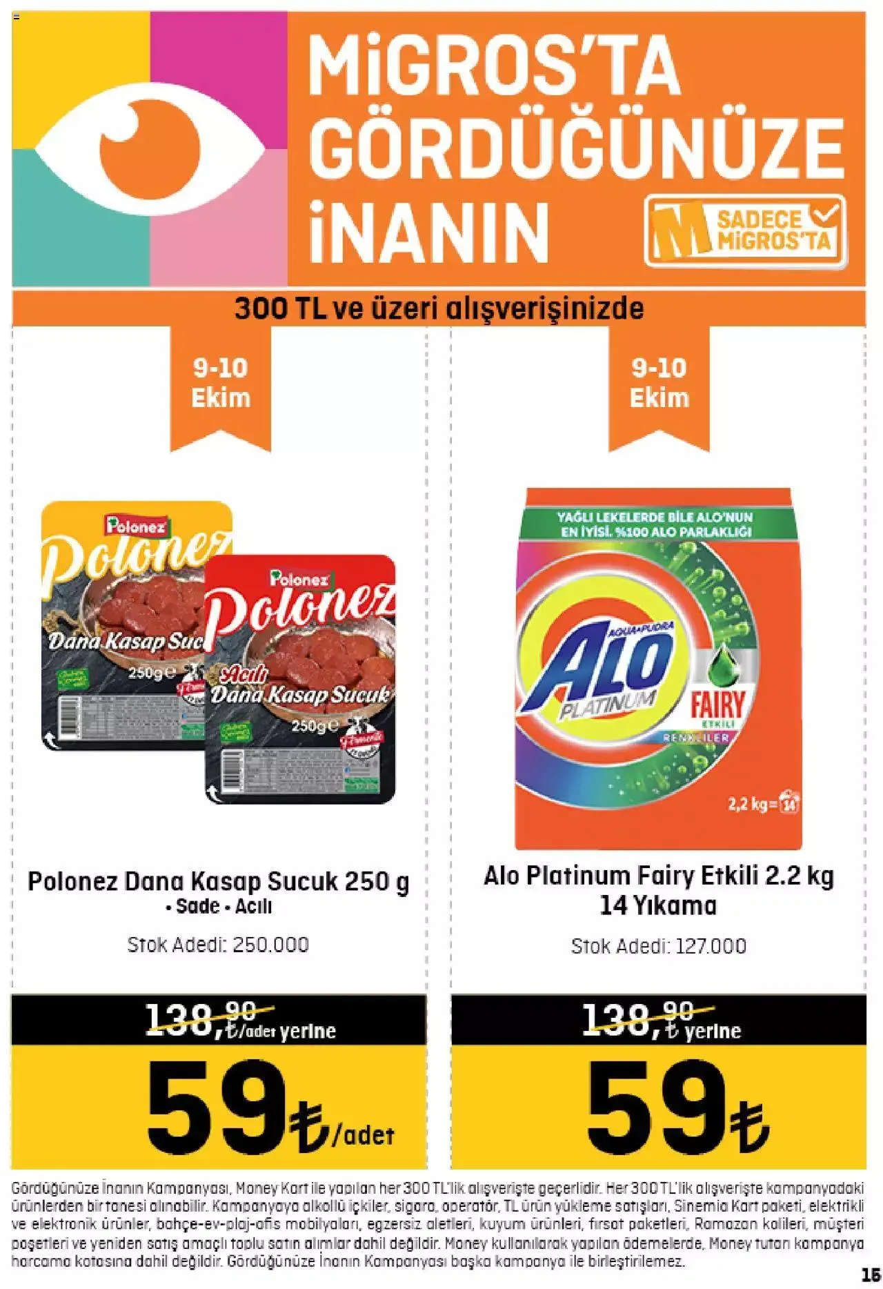 Katalog Migros Katalog - 5M Migroskop 28 Eylül - 11 Ekim 2023 - aktüel Sayfa 15
