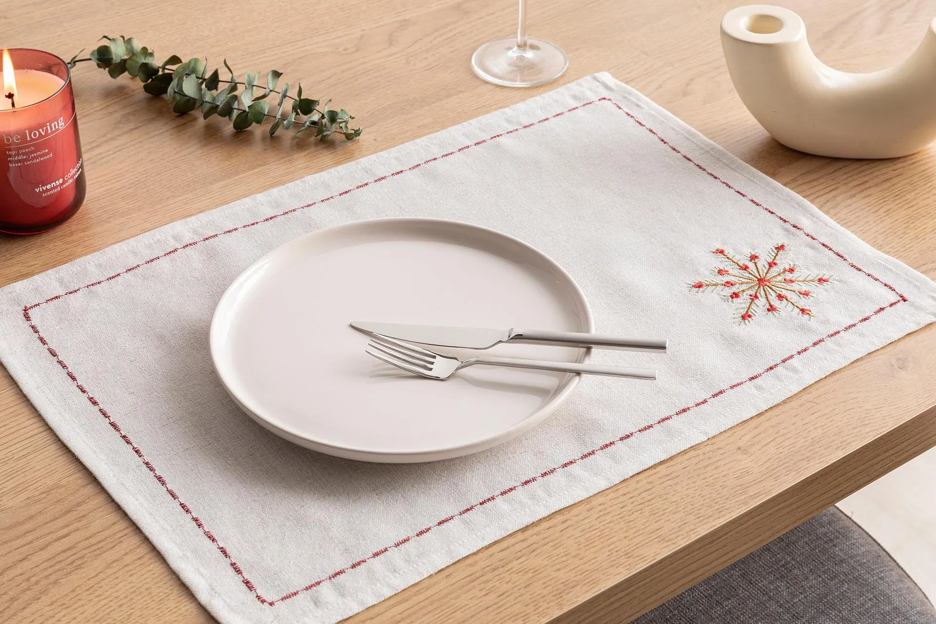 GLİTTER SNOWFLAKE NAKIŞLI AMERİKAN SERVİS (DK5-105)