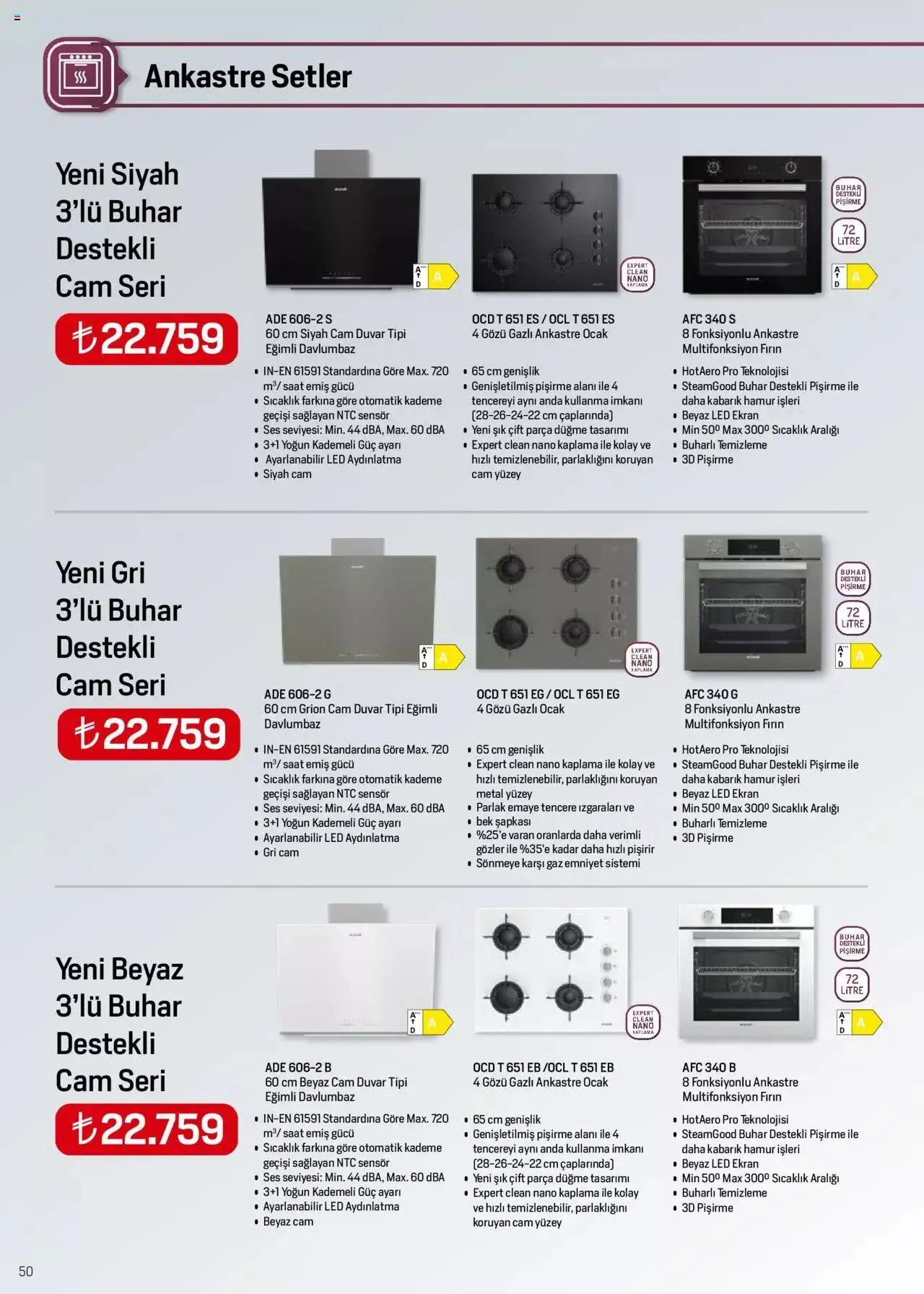 Katalog Arçelik Katalog 16 Ağustos - 31 Ağustos 2023 - aktüel Sayfa 50