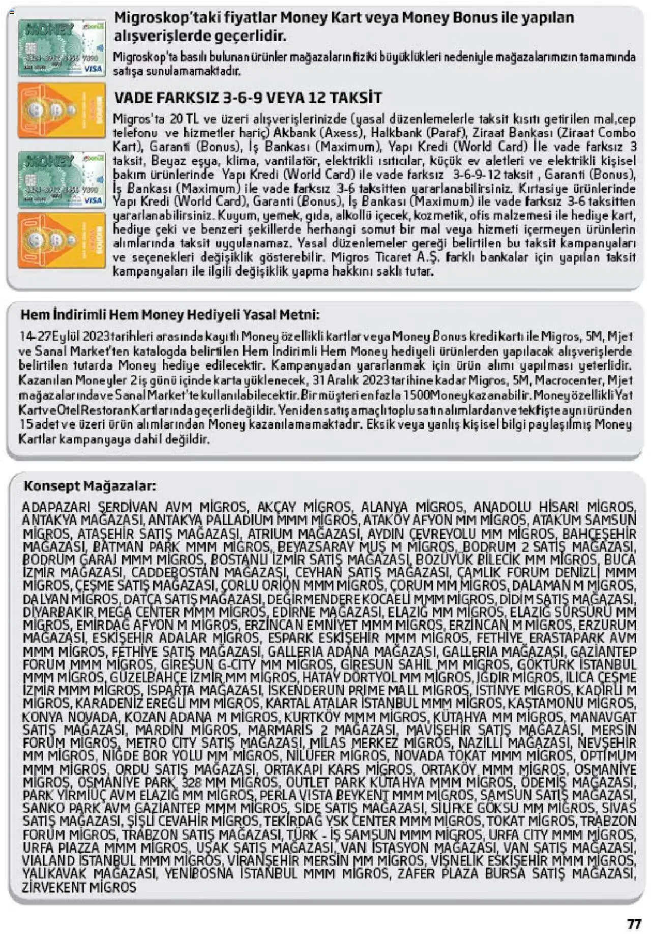 Katalog Migros Katalog - 5M Migroskop 14 Eylül - 27 Eylül 2023 - aktüel Sayfa 77