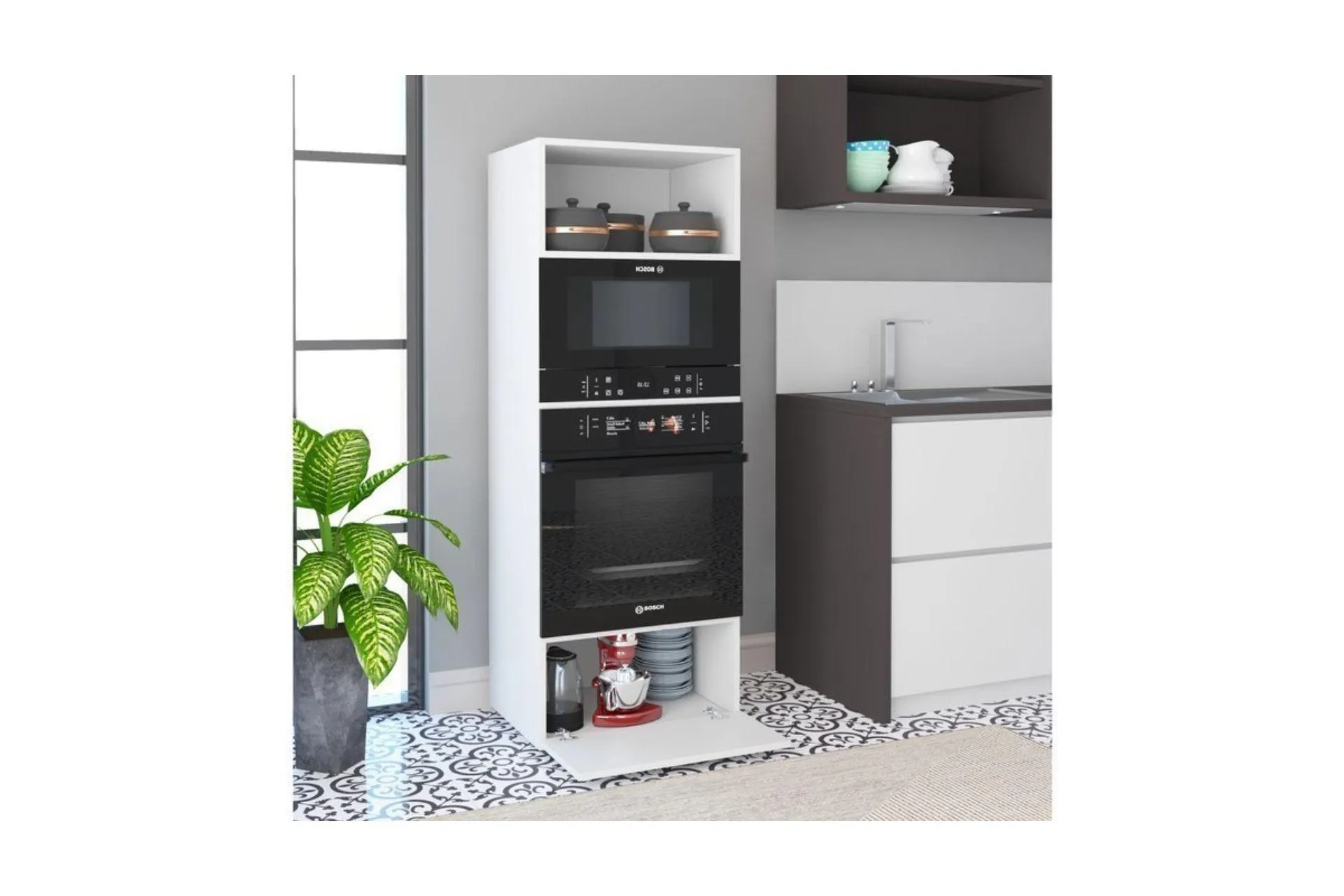 DEKORSTİLİM MDF FIRIN VE ANKASTRE BÖLMELİ MDF MUTFAK DOLABI (ED4-723)