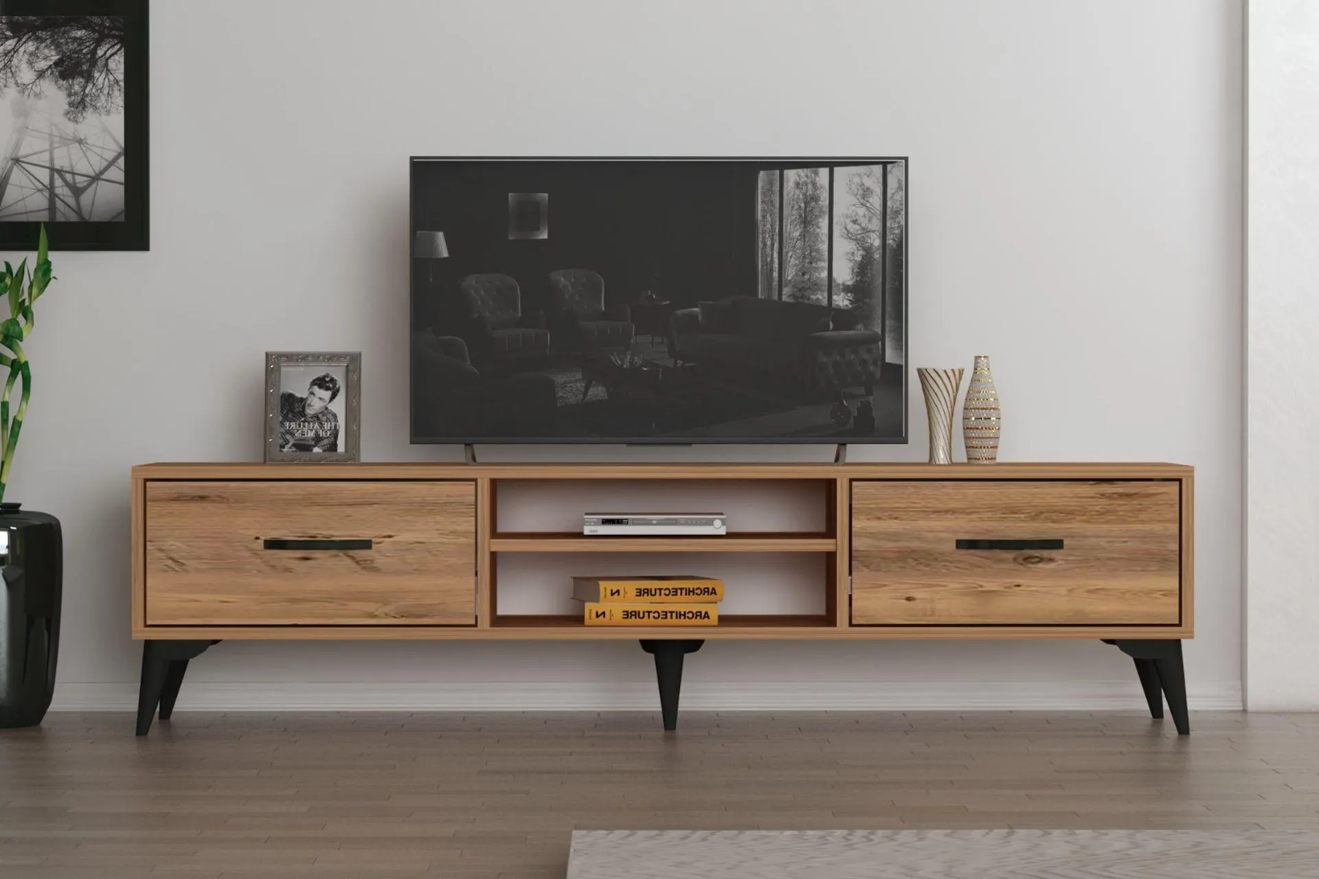 SİMURG TV SEHPASI, ATLANTİK ÇAM, 140 CM (SI2-107)