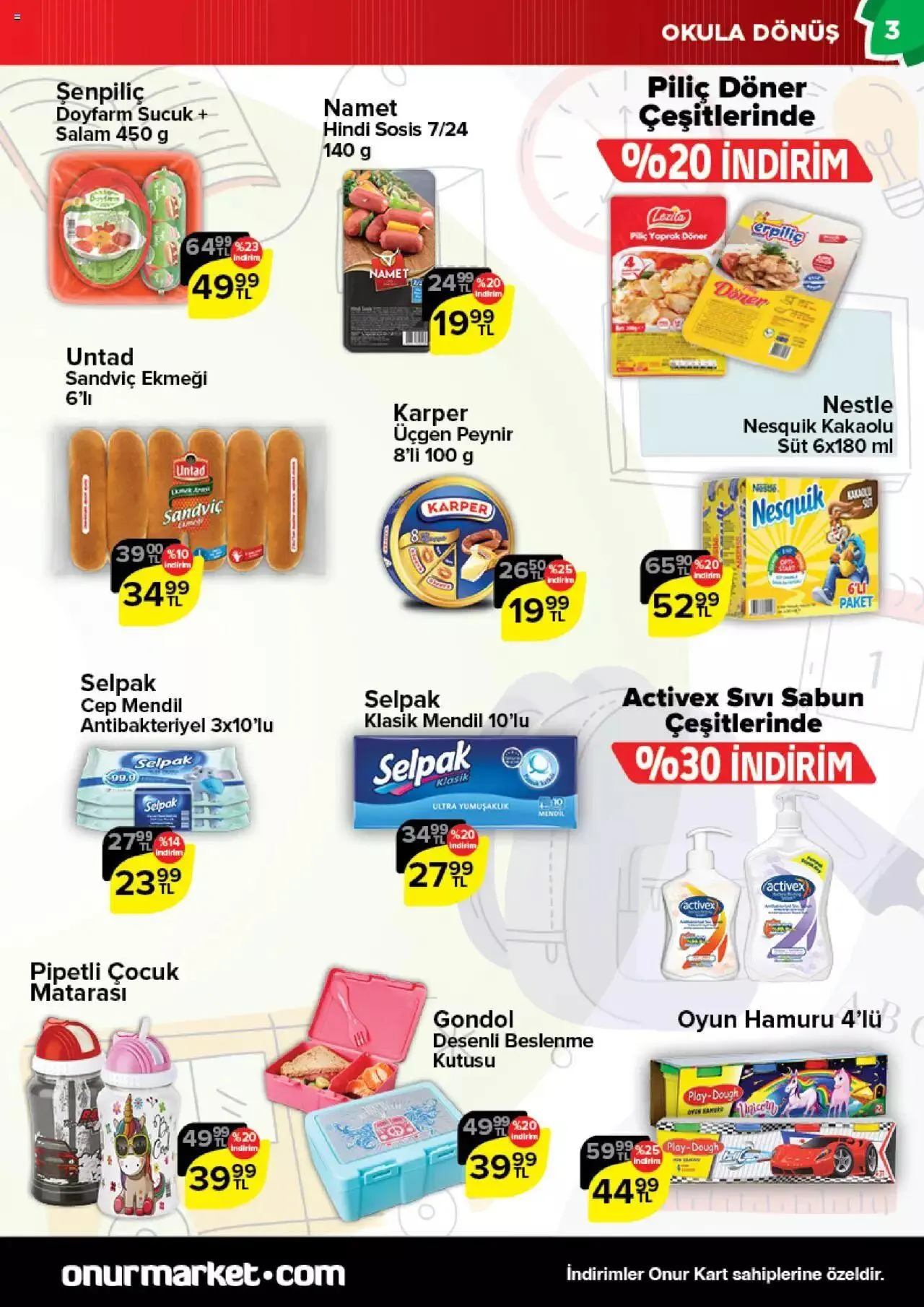 Katalog Onur Market Katalog 31 Ağustos - 12 Eylül 2023 - aktüel Sayfa 3